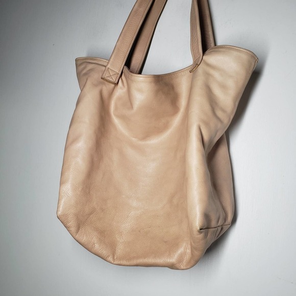 Jamie Handbags Large Leather Tote‎ Bag Blush Beige - Picture 7 of 11